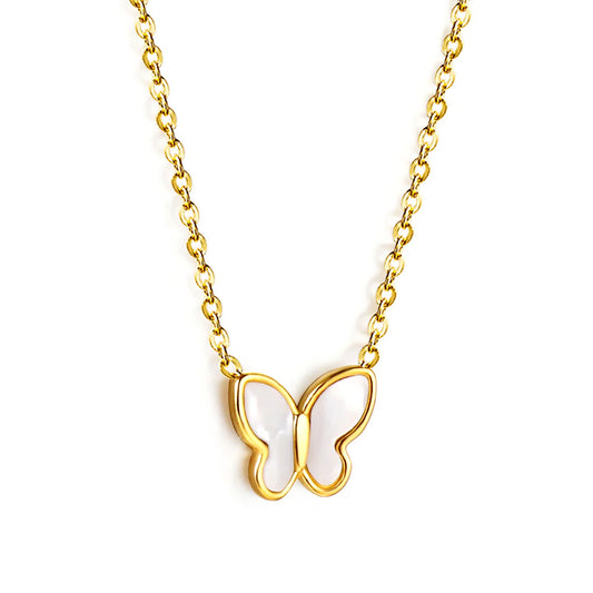 VM | Goudkleurige Vlinder Ketting