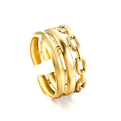 VM | Goudkleurige Chunky Ring