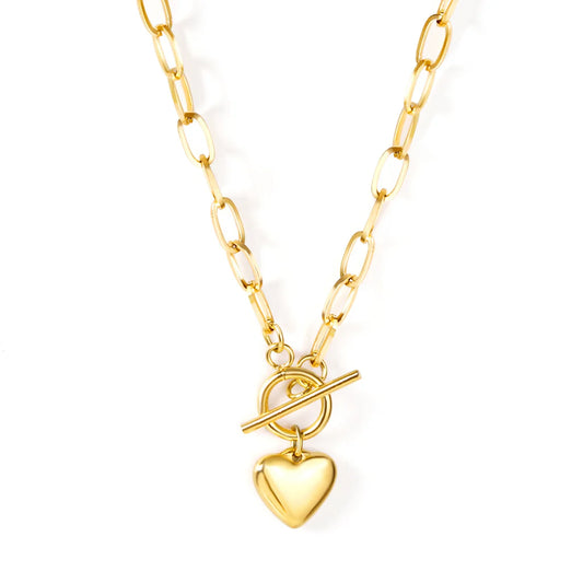 VM | Goudkleurige Ketting met Hartvormige Hanger